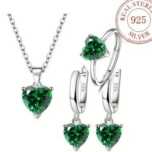 Luxurious 925 Sterling Silver Heart Shape 3 piece adjustable ring